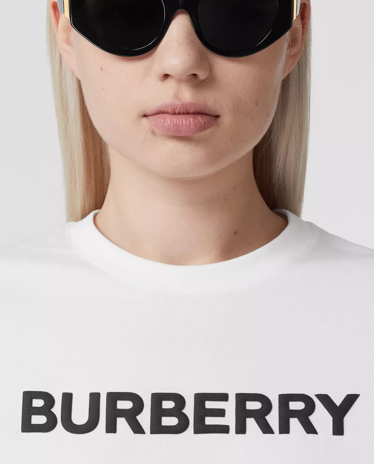 Футболка з логотипом BURBERRY Біла