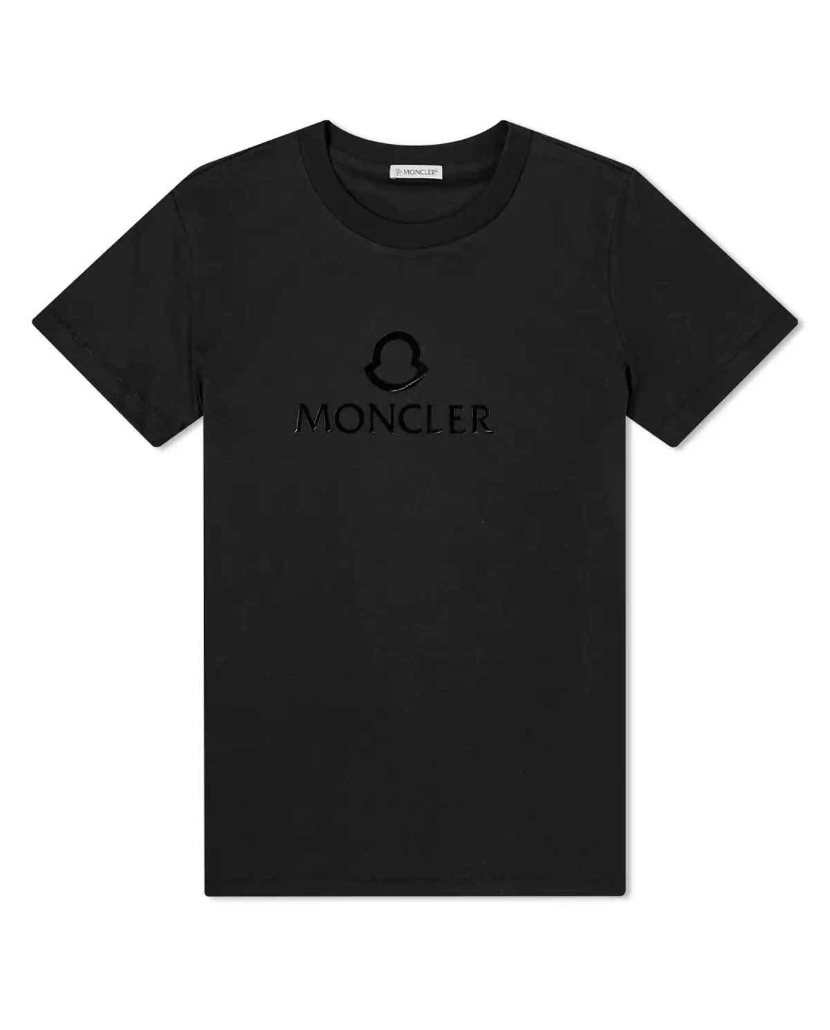 MONCLER Черная футболка с логотипом  