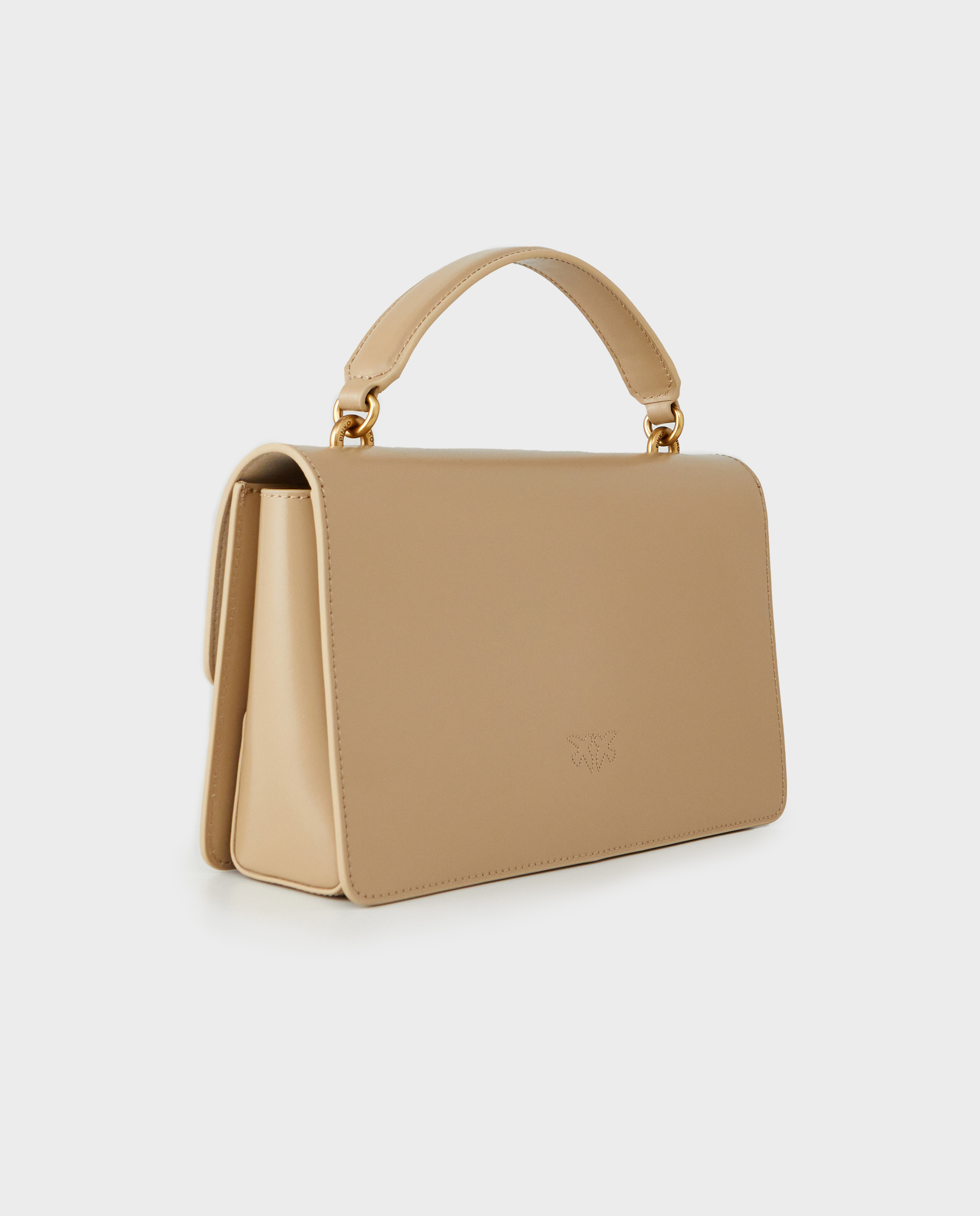 PINKO Beige Love One Classic Light Handbag 