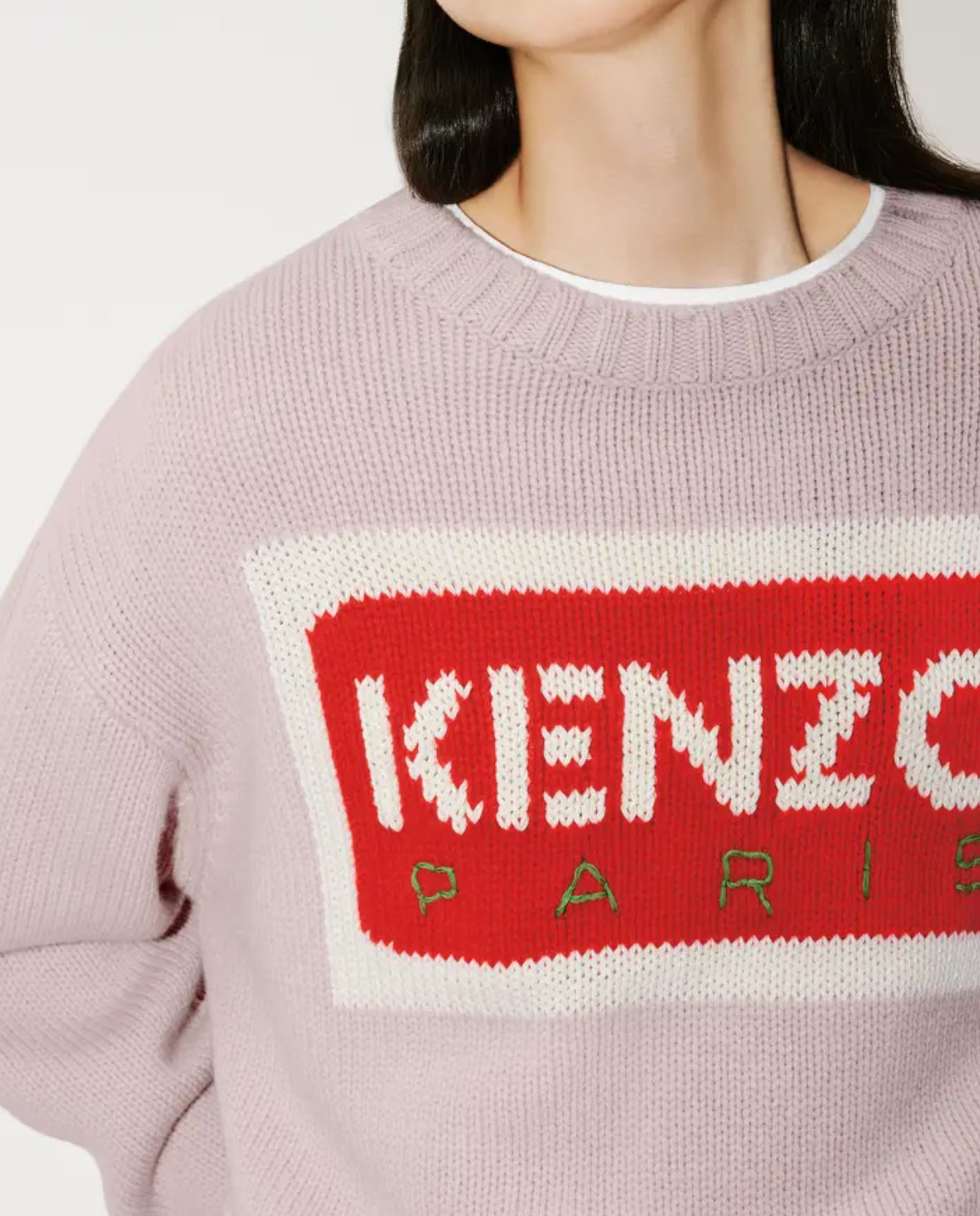 Розовый шерстяной джемпер KENZO 