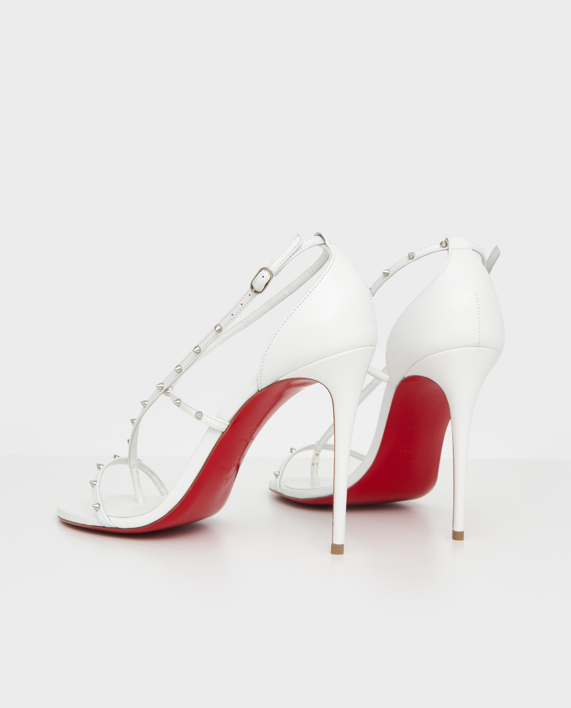 Сандалі на шпильці CHRISTIAN LOUBOUTIN White Riojana Spikes