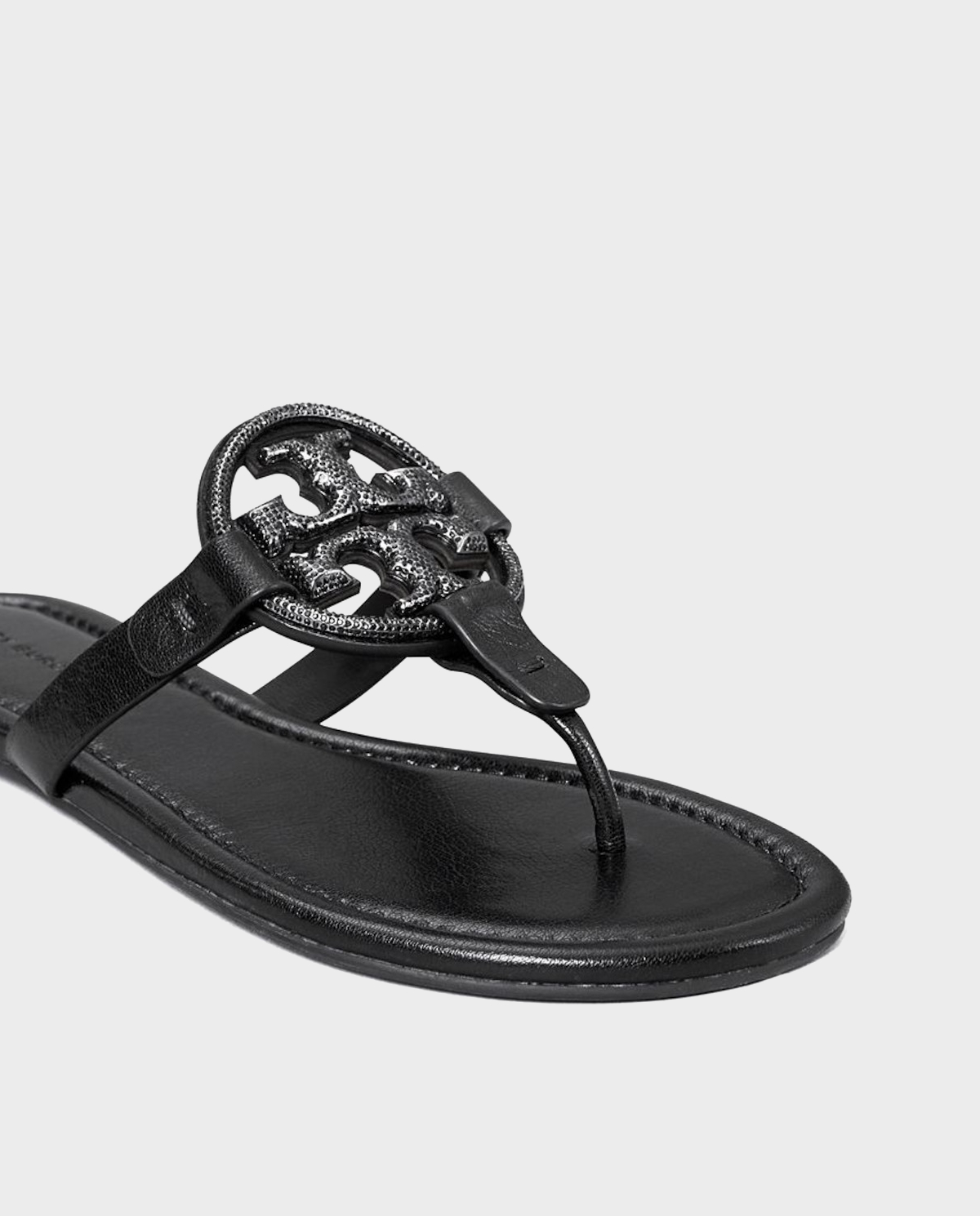 Шлепанцы TORY BURCH Black Miller со стразами