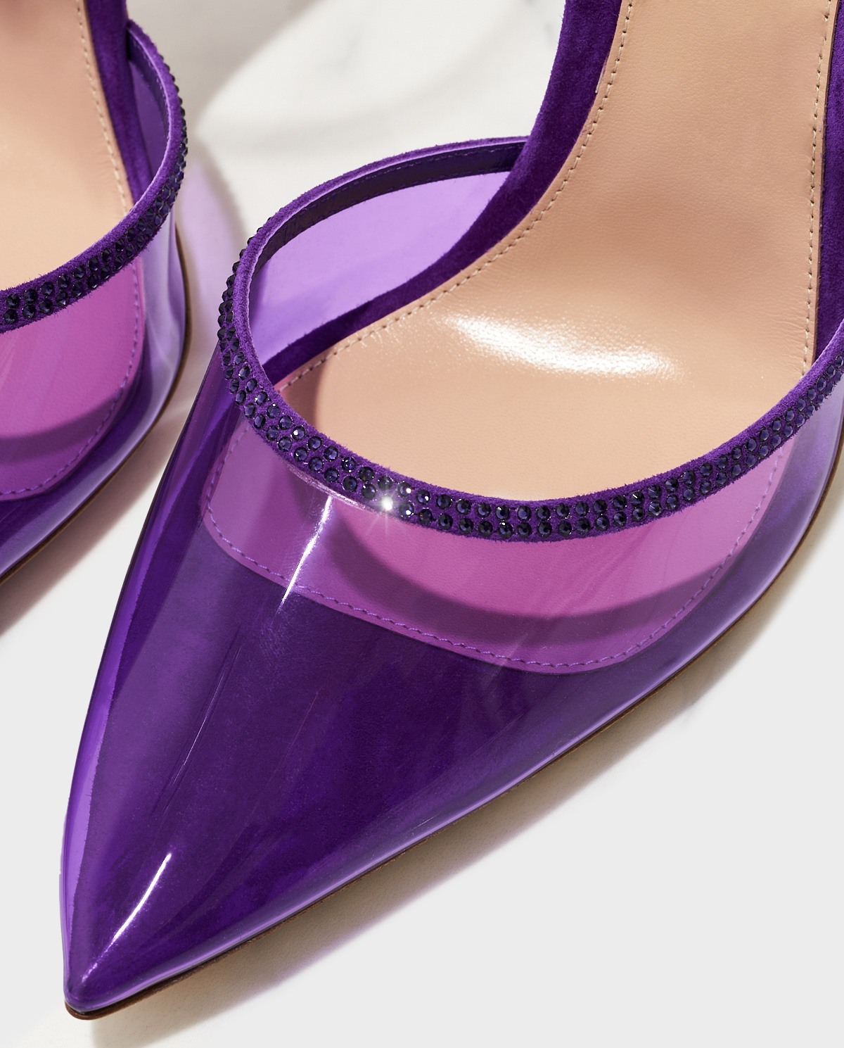 Шпильки GIANVITO ROSSI Purple Crystal Sabin  