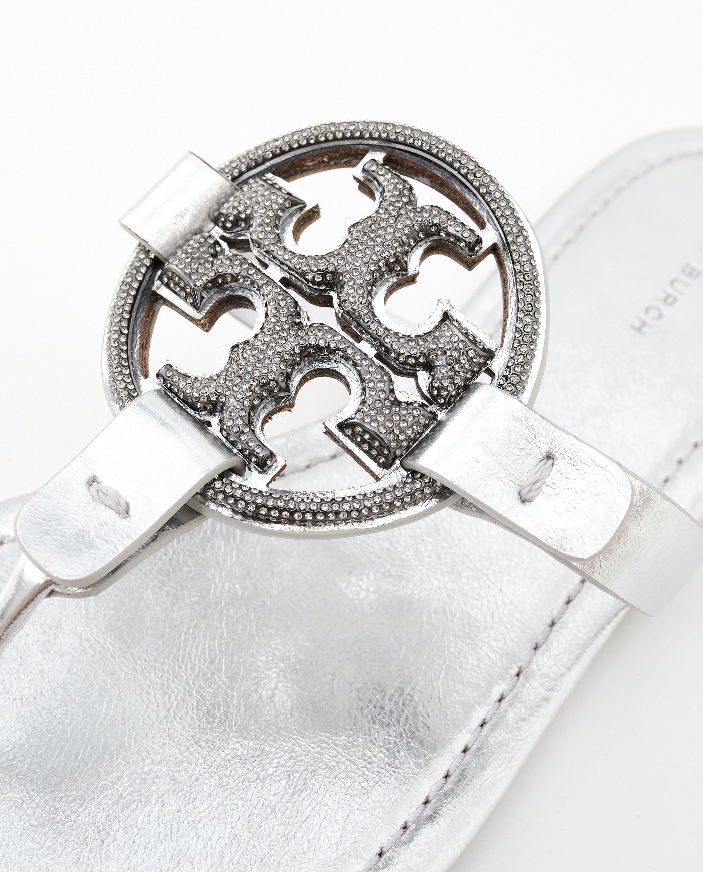 Шлепанцы TORY BURCH Silver Miller