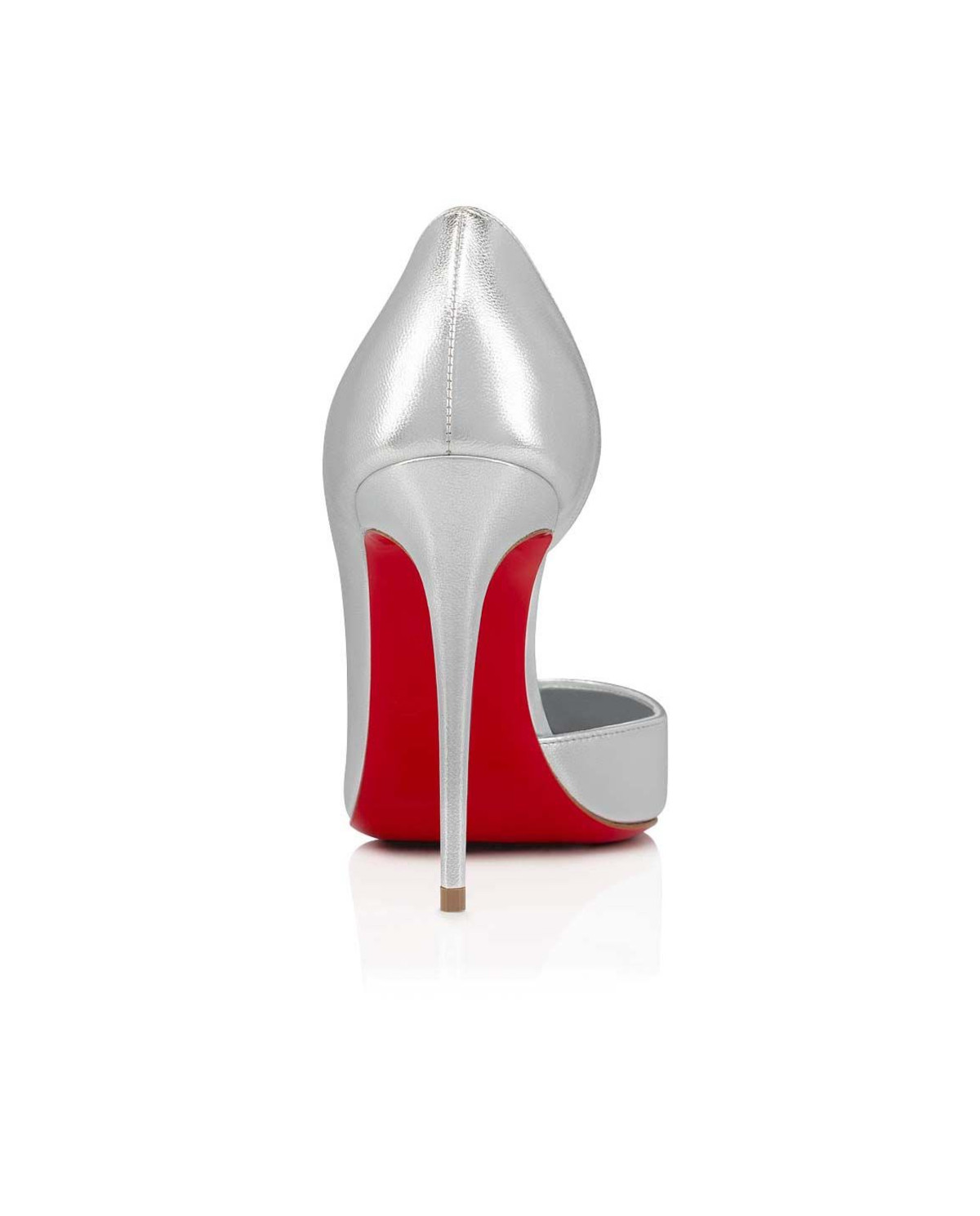 CHRISTIAN LOUBOUTIN Серебристые шпильки Iriza 10 см