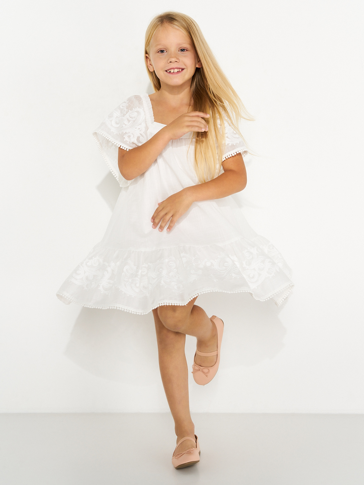 ZIMMERMANN KIDS Сукня з бавовни з вишивкою