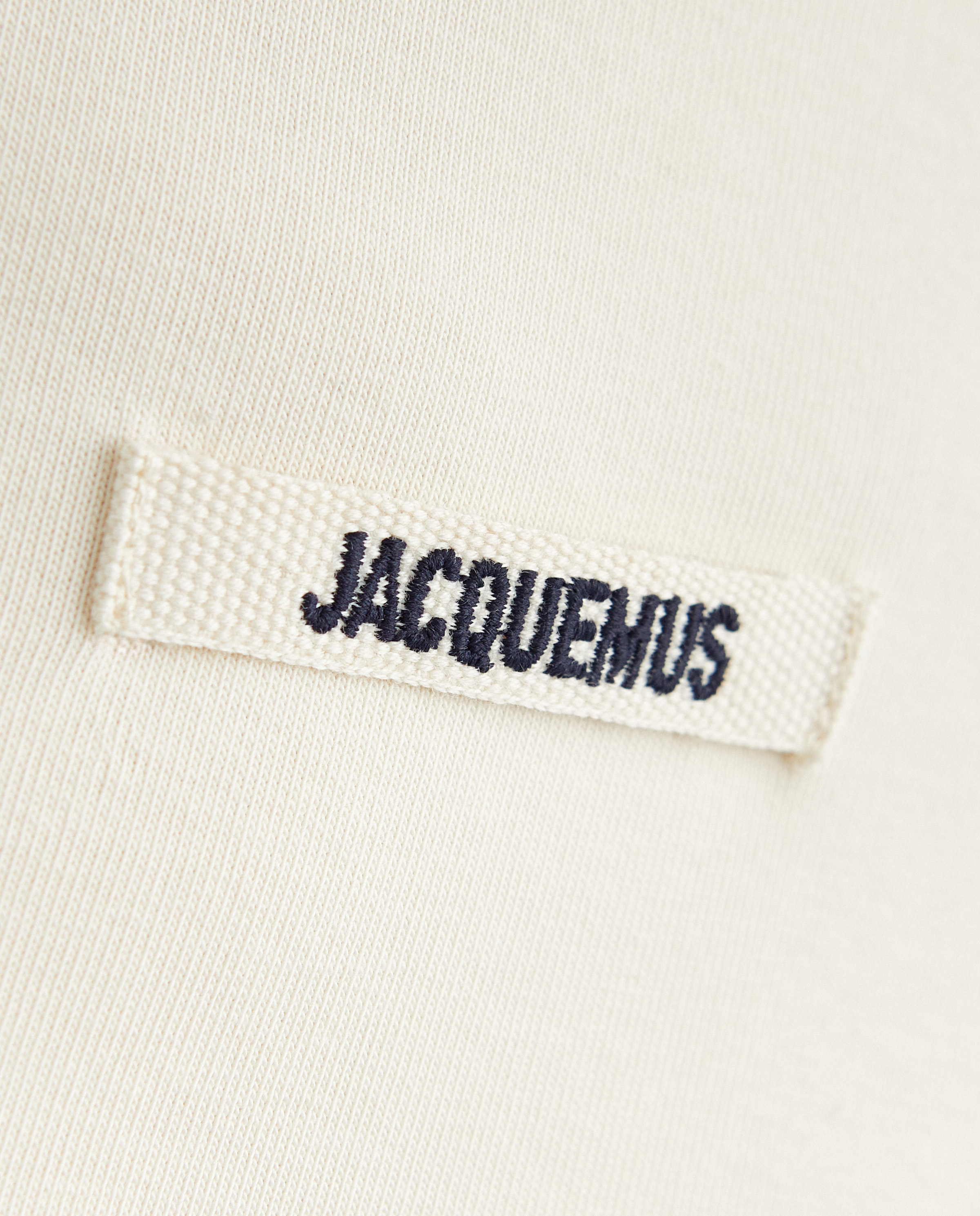 Футболка JACQUEMUS Gros Grain кремового кольору