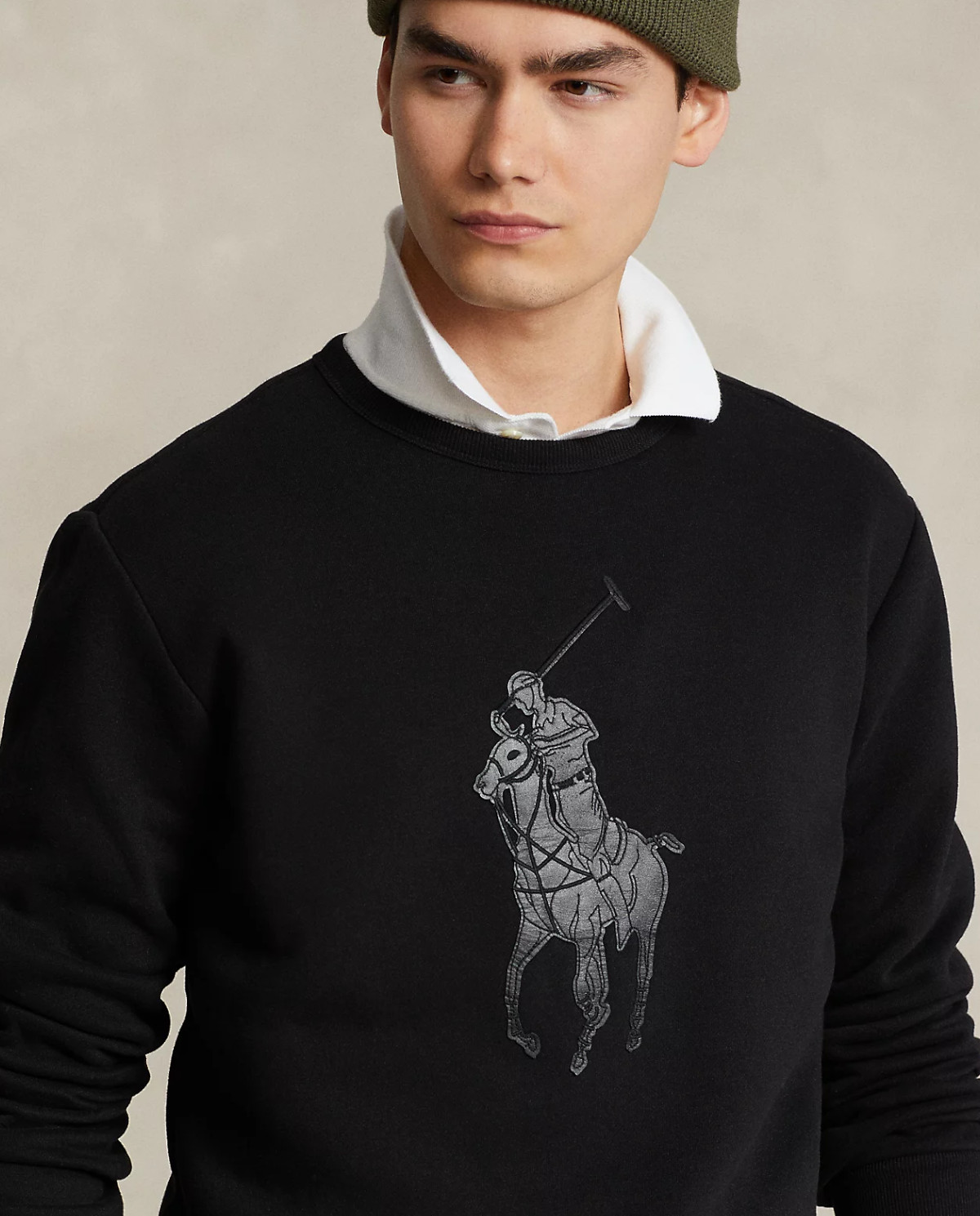 Чорний світшот з нашивним логотипом Polo Ralph Lauren