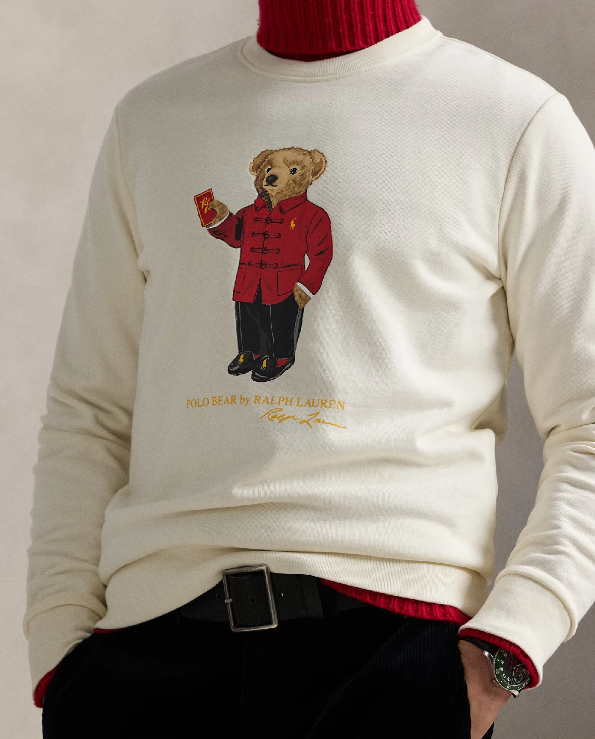 Толстовка RALPH LAUREN Cream New Year Polo Bear