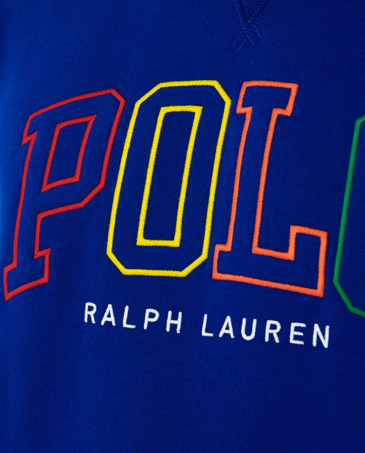 RALPH LAUREN Синій світшот з капюшоном з логотипом