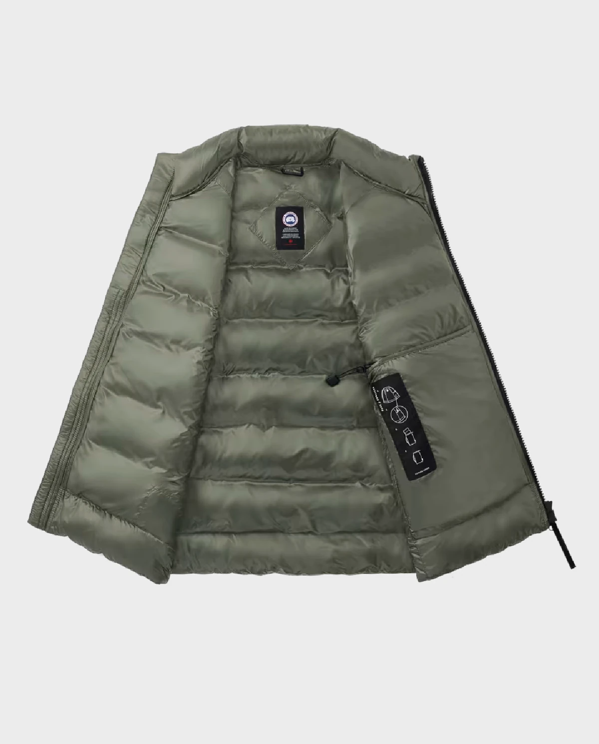 CANADA GOOSE Оливковый пуховый жилет Crofton 