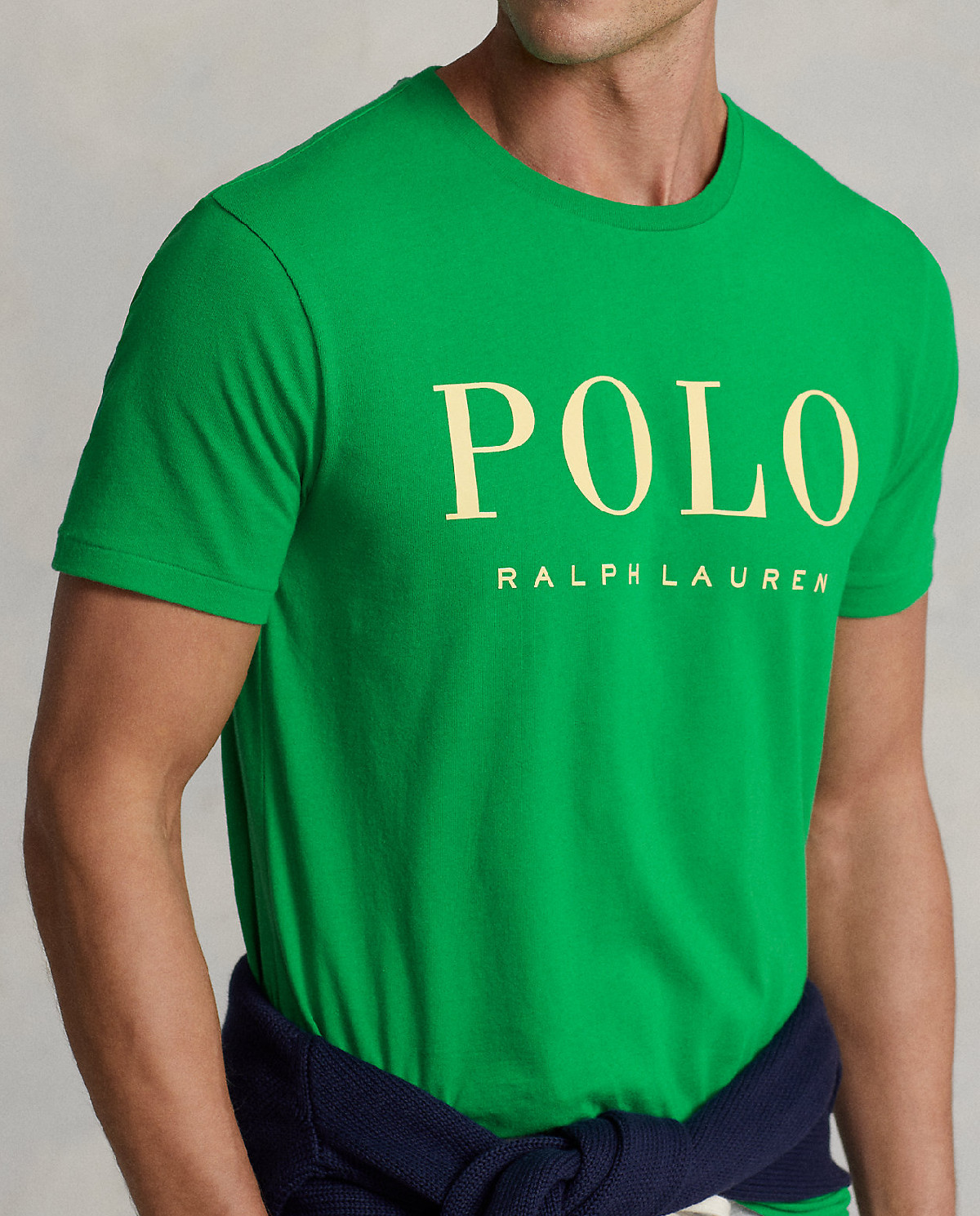 Зелена футболка RALPH LAUREN Cusom Slim Fit з логотипом