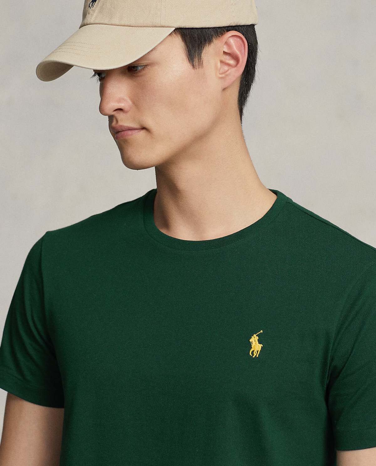 Зелена футболка RALPH LAUREN Custom Slim Fit