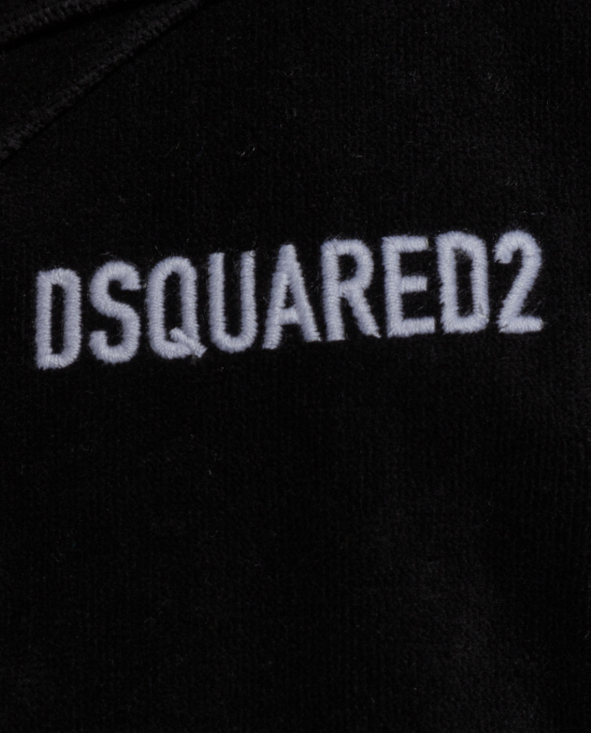 DSQUARED2 Бавовняний чорний халат з логотипом