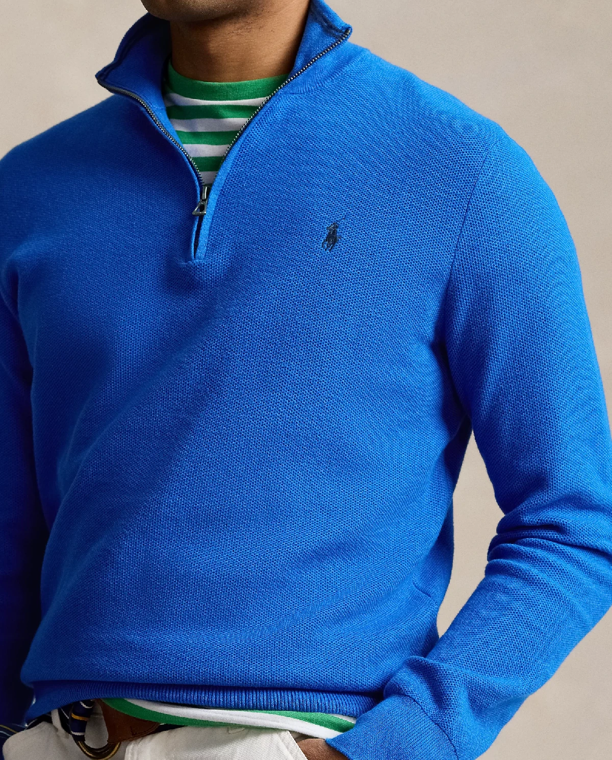 RALPH LAUREN Синий свитер Regular Fit 