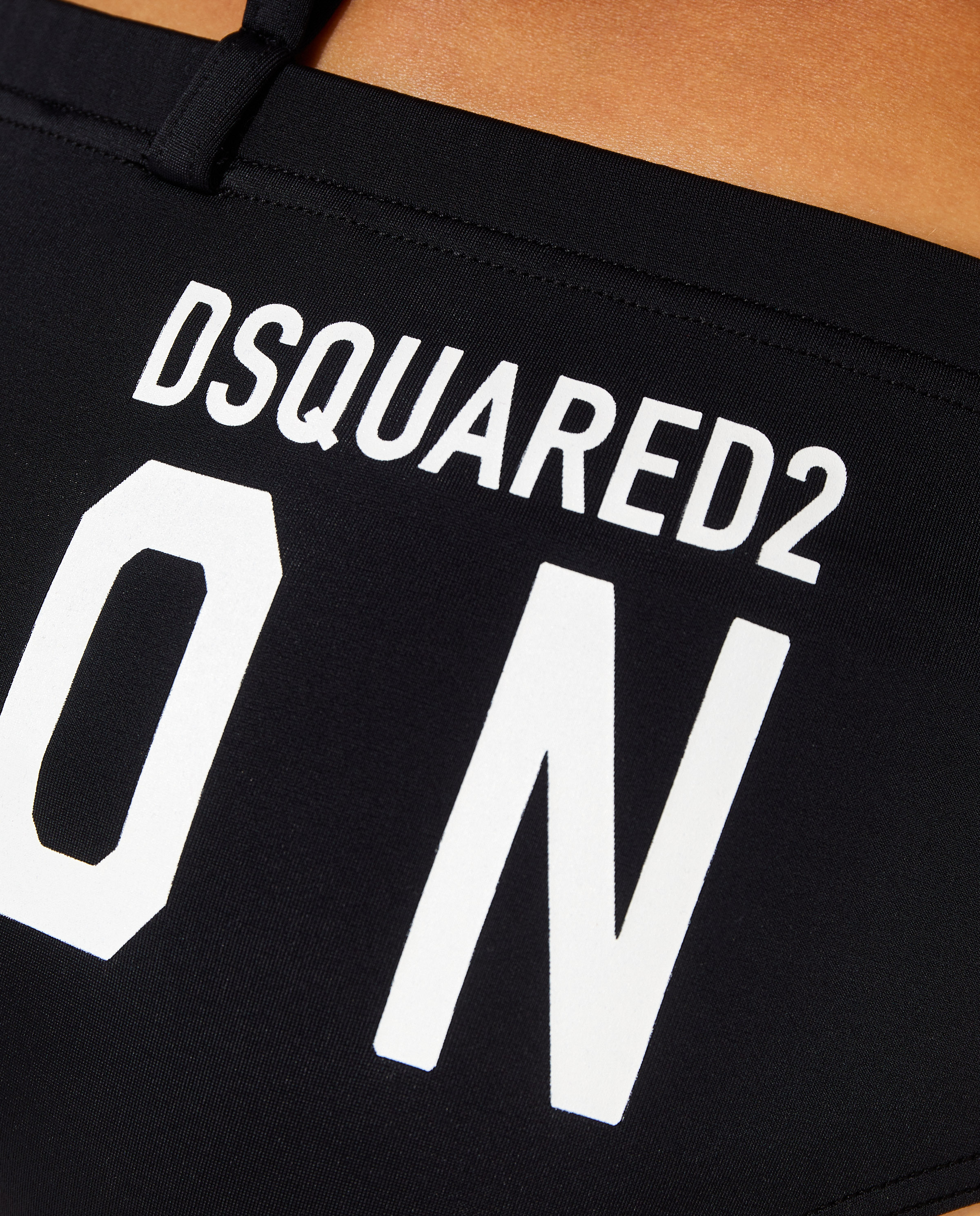 DSQUARED2 Чорні плавки з білим логотипом ICON