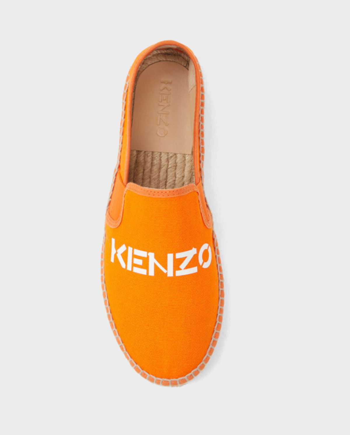 Оранжевые эспадрильи с логотипом KENZO 