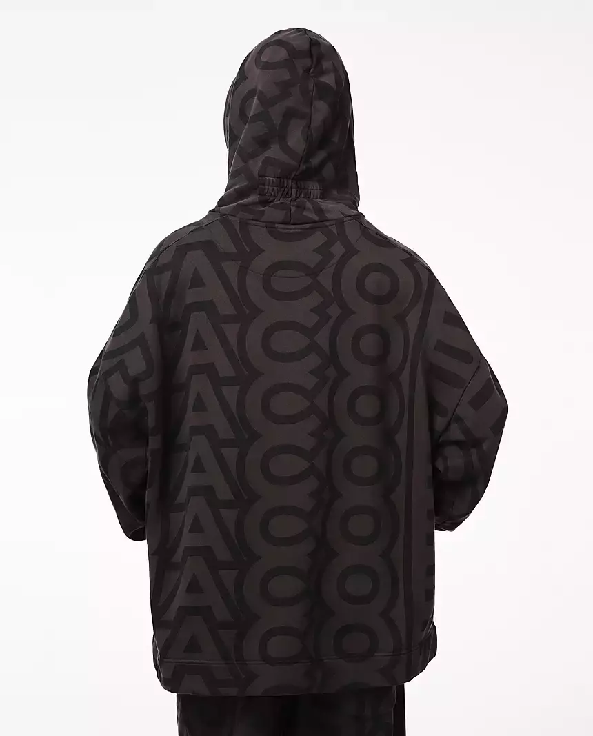 MARC JACOBS Сіра бавовняна толстовка The Monogram Oversize