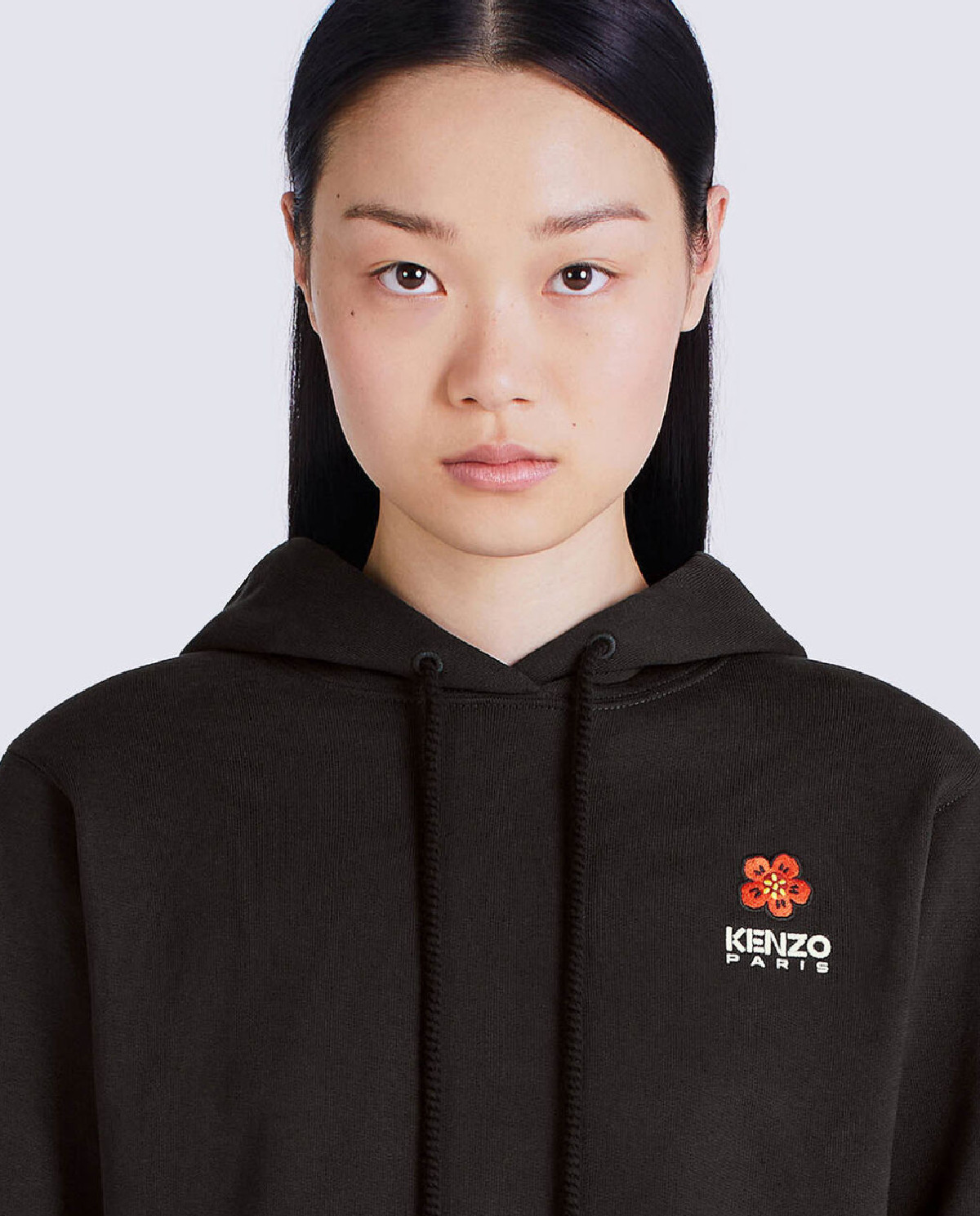 KENZO Черная толстовка Boke Flower с капюшоном и логотипом 