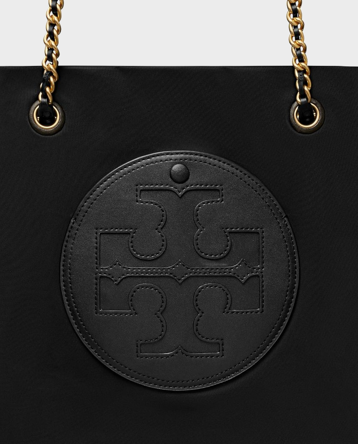 TORY BURCH Чорна сумочка Ella Chain з логотипом