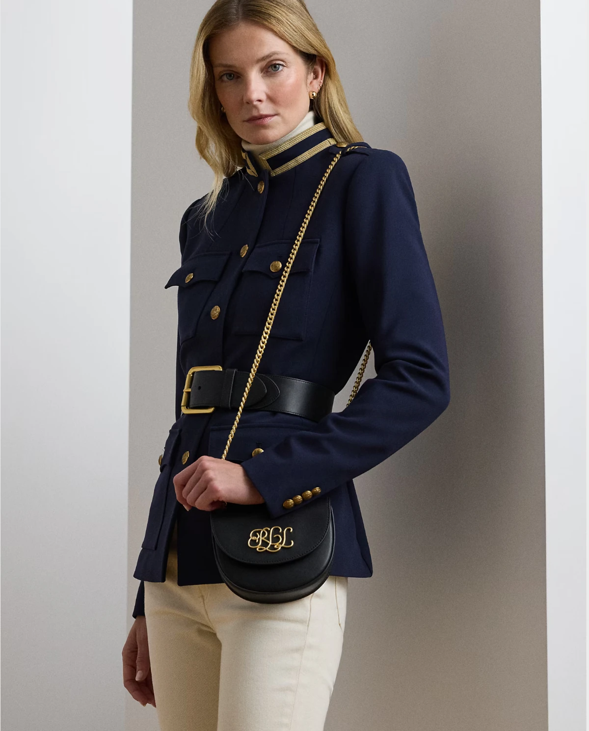 LAUREN BY RALPH LAUREN Чорна сумочка на ланцюжку