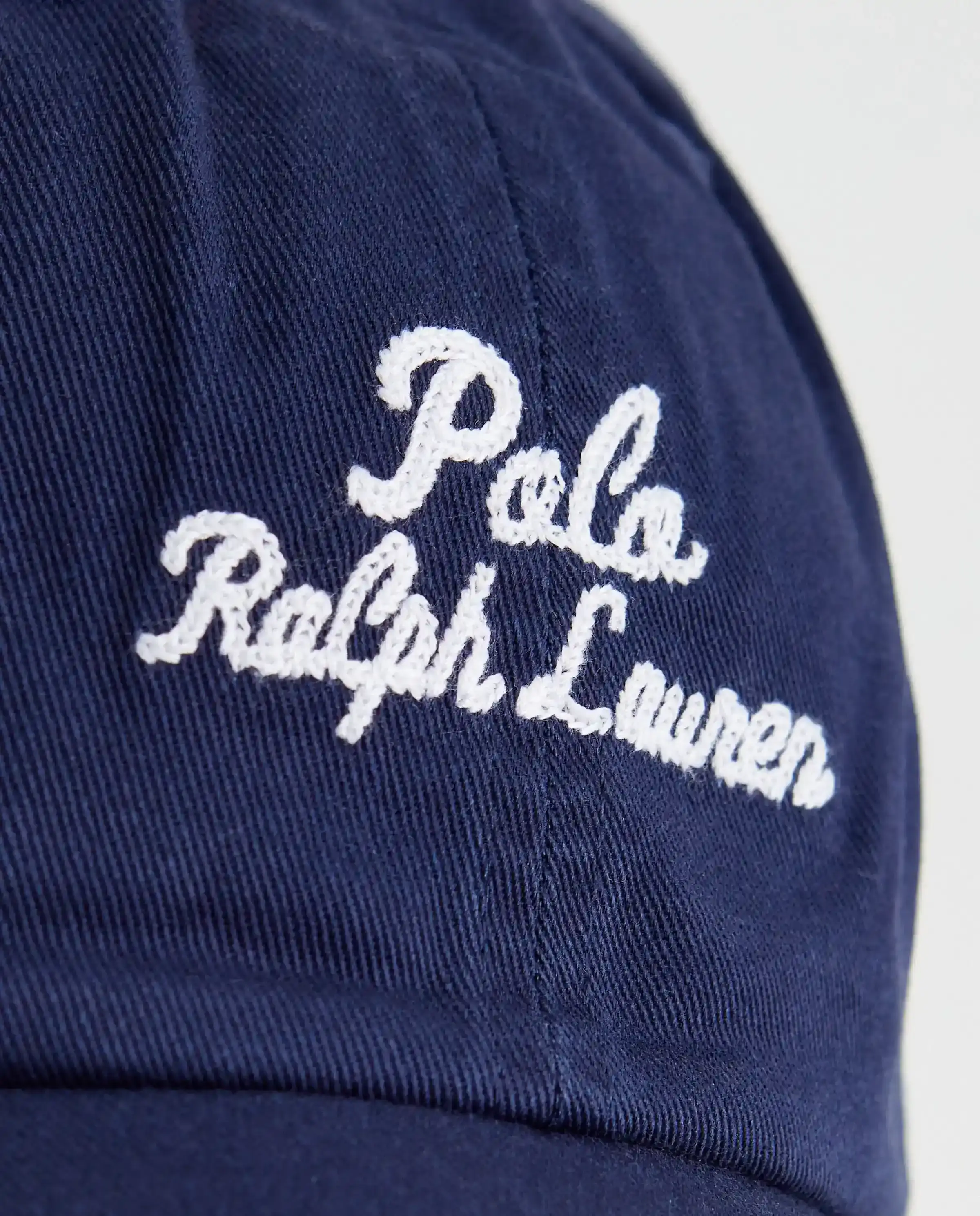 RALPH LAUREN Темно-синя бейсболка із саржі