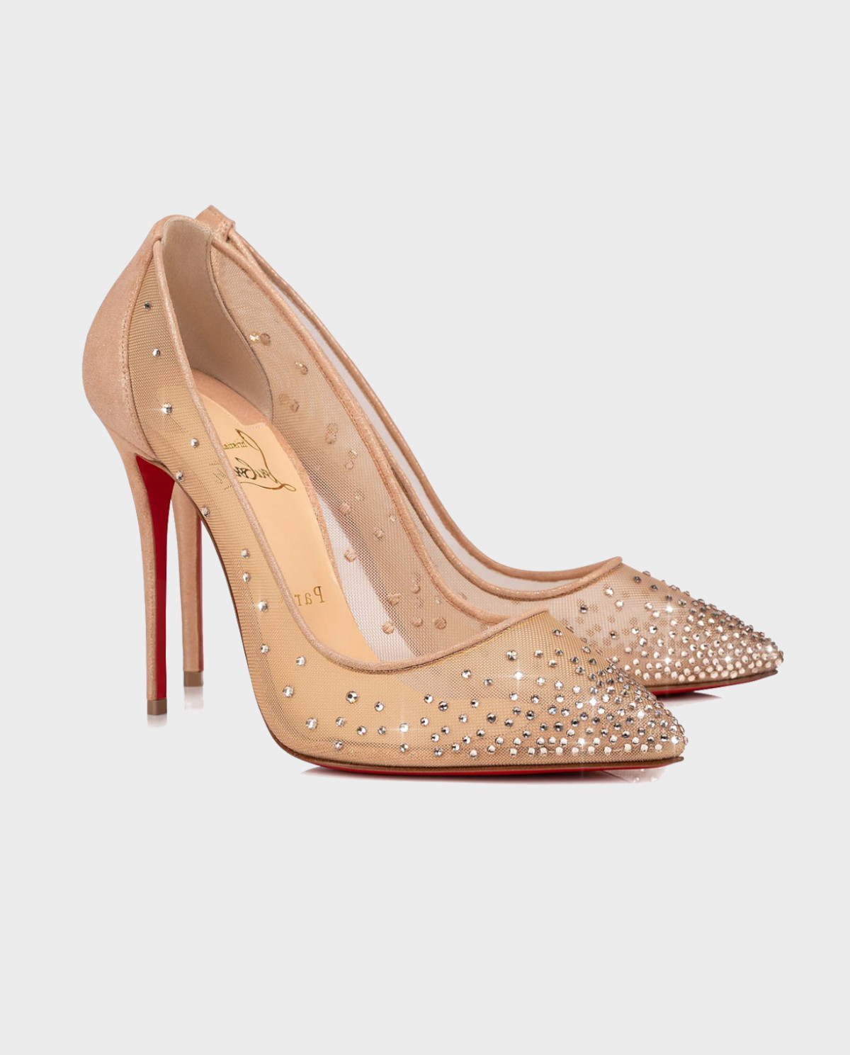 Кришталеві шпильки CHRISTIAN LOUBOUTIN Follies Strass 10 см