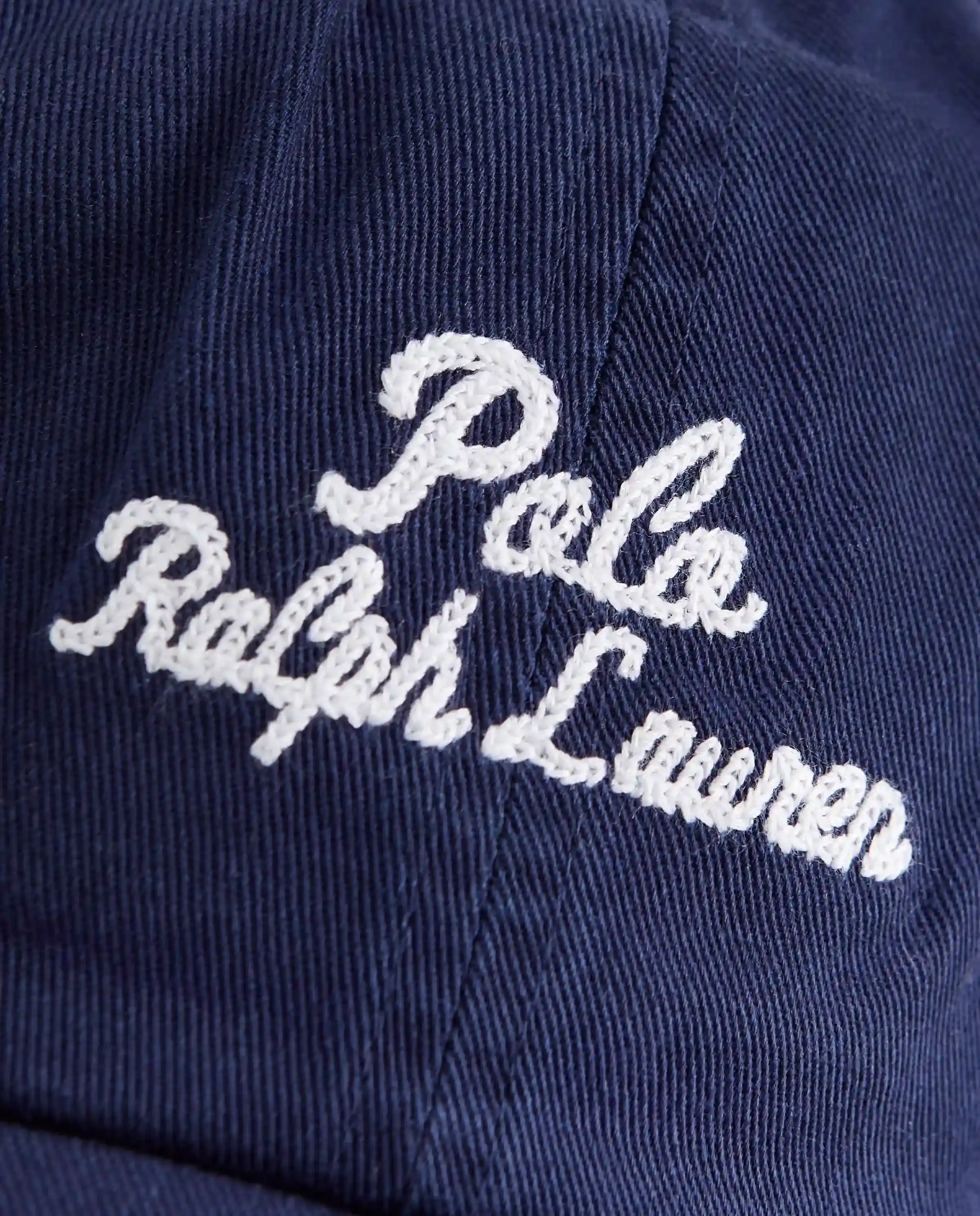 RALPH LAUREN Темно-синя бейсболка із саржі