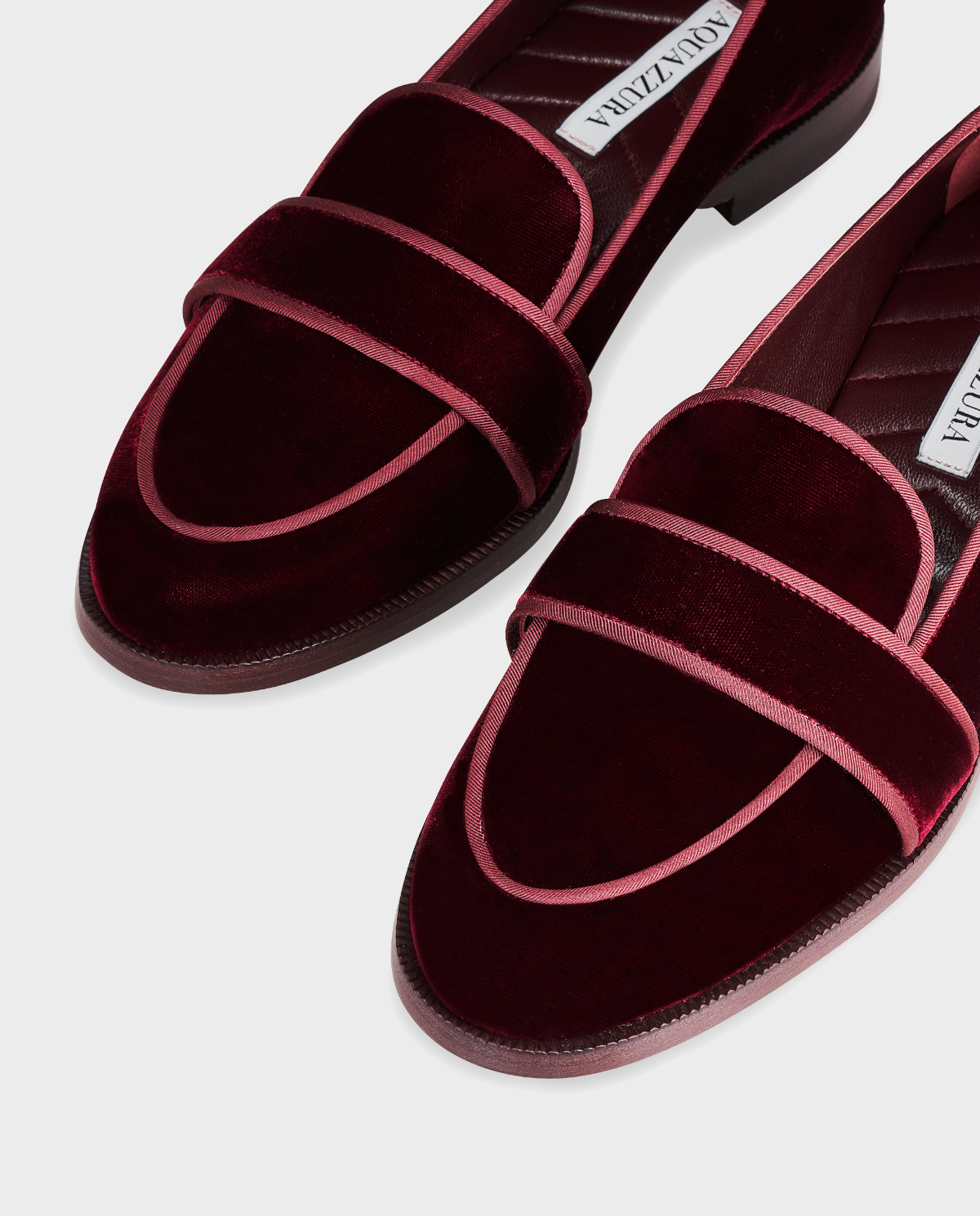 Мокасини AQUAZZURA Burgundy Martin