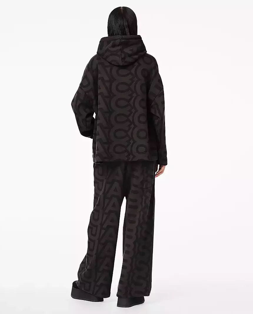 MARC JACOBS Сіра бавовняна толстовка The Monogram Oversize