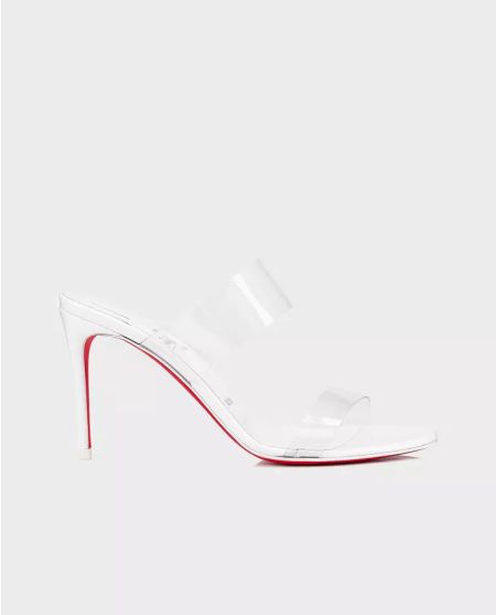 CHRISTIAN LOUBOUTIN Білі шльопанці Just Nothing