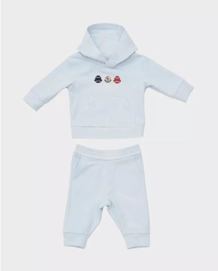 MONCLER KIDS Синій спортивний костюм із логотипом