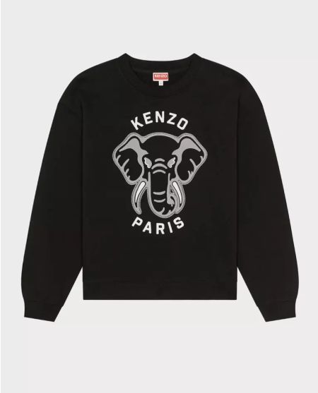 KENZO Чорний світшот з логотипом Varsity Junge