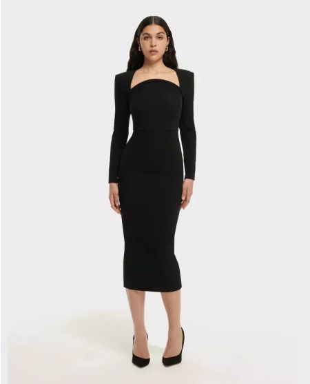 ROLAND MOURET Чорна сукня міді