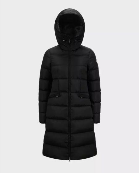 MONCLER Чорне стьобане пальто