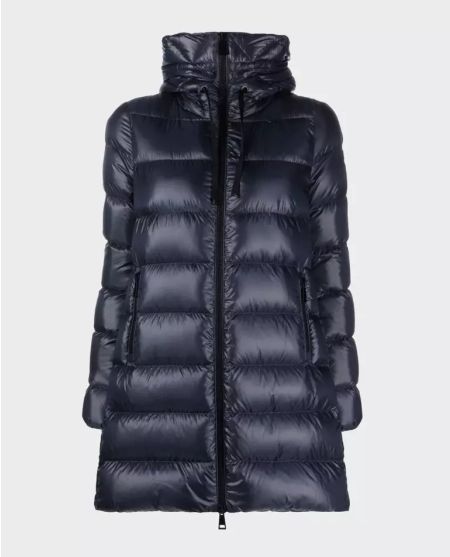 Темно-синя стьобана куртка MONCLER