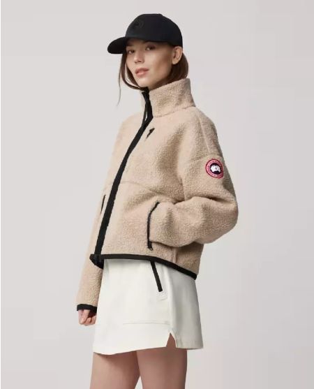 CANADA GOOSE Світло-коричнева флісова куртка Simcoe