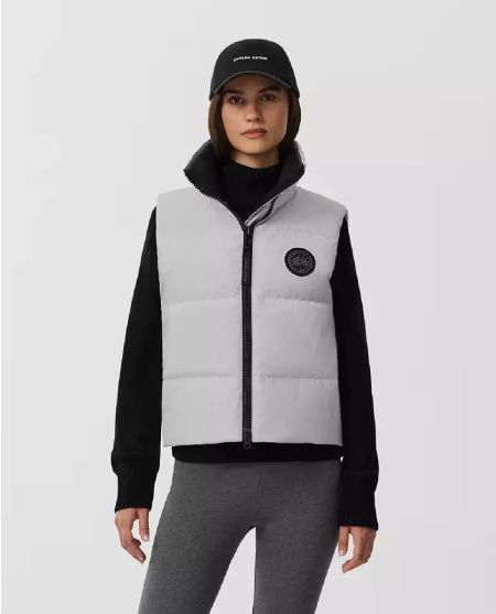 CANADA GOOSE Сріблястий пуховий жилет Grandview