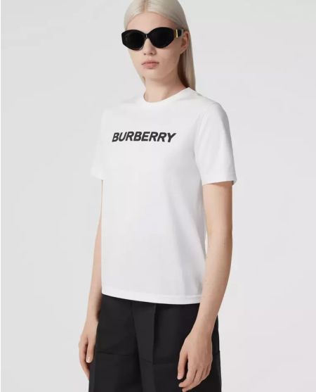 Футболка з логотипом BURBERRY Біла