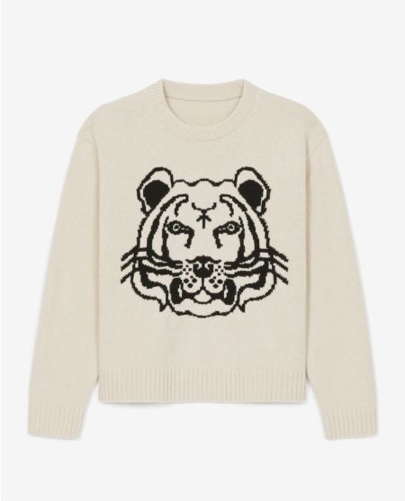 KENZO Джемпер з двосторонньої вовни K-Tiger