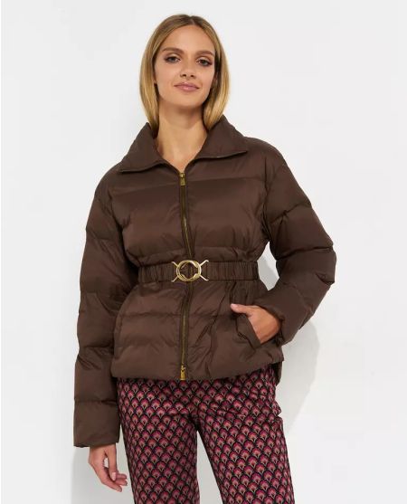 Пуховик PINKO Brown Iva