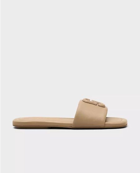 MARC JACOBS Бежеві шльопанці The J Marc Leather Sandal