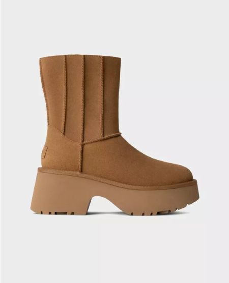 Коричневые классические сапоги UGG с двойным швом 