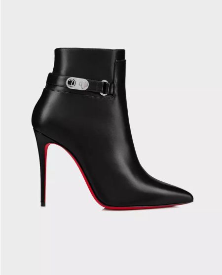 CHRISTIAN LOUBOUTIN Чорні ботильйони на шпильці Lock So Kate