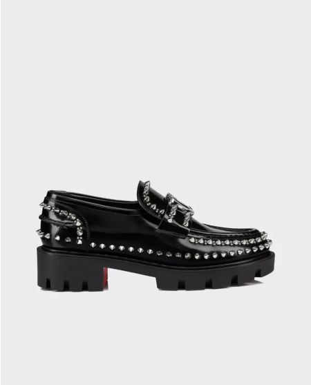 CHRISTIAN LOUBOUTIN Чорні мокасини Moc Lug Spikes