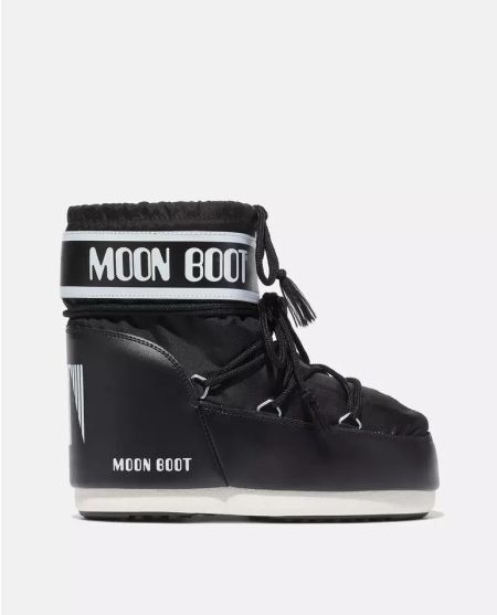 Чорні низькі снігові черевики MOON BOOT Black Icon Low