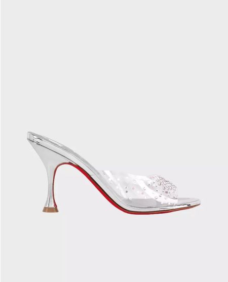 Шльопанці на шпильці з ПВХ CHRISTIAN LOUBOUTIN Degramule Strass