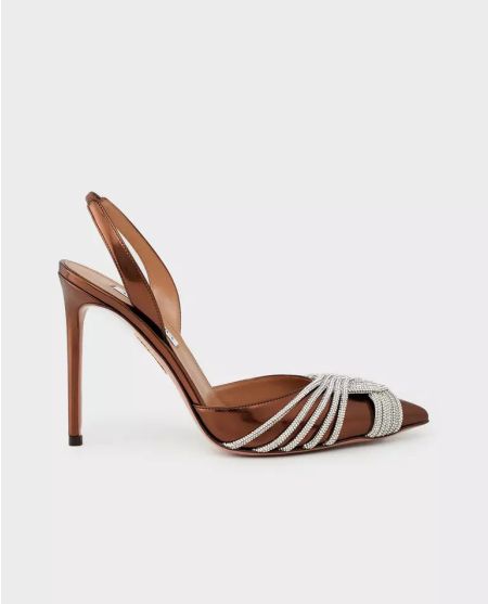 Слінг-шпильки AQUAZZURA Metallic Gatsby 10,5 см