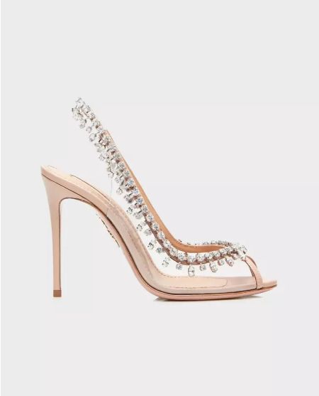 Рожеві шпильки AQUAZZURA Temptation Crystal 105