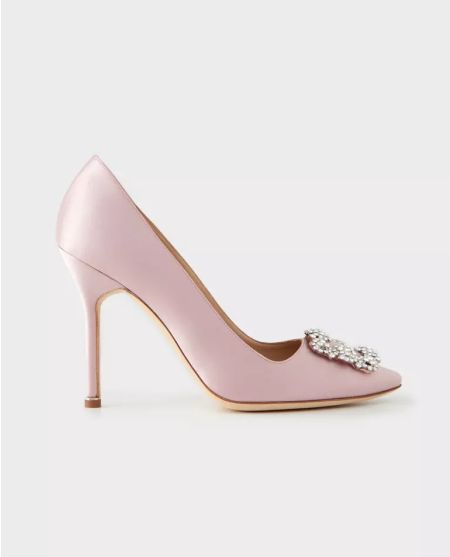 MANOLO BLAHNIK Атласні шпильки Hangisi 10,5 см